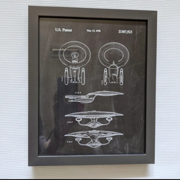 Star Trek The Next Generation USS Enterprise 9×11 Framed Prints - Picture 3 of 4